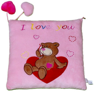 Poduszka Miś I Love You - 24cm - pluszak, maskotka