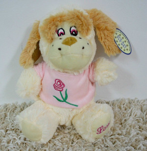 Piesek Róża Love Różowy - 22cm - pluszak, maskotka