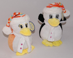 Pingwin 2 kolory - 22cm Pomarańczowy - pluszak, maskotka