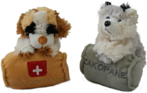 Piesek Bernardyn Husky z beczką Zakopane - 15cm Dowolny / Mix - pluszak, maskotka