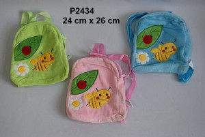 Plecak Pszczółka 3 kolory - 26cm Zielony - pluszak, maskotka