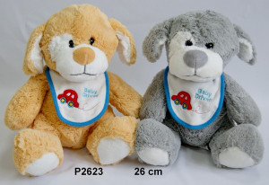 Piesek Kierowca Baby Driver 2 kolory - 26cm Brązowy - pluszak, maskotka