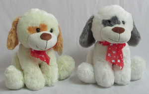Piesek Łatek Love 2 kolory - 30cm Brązowy - pluszak, maskotka