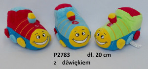 Pociąg Ciuchcia 3 kolory (Głos) - 20cm Czerwony - pluszak, maskotka