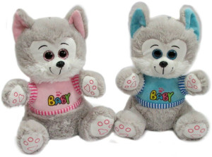 Piesek Husky Baby 2 kolory - 30cm Dowolny / Mix - pluszak, maskotka