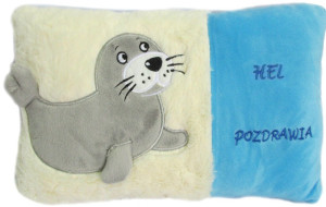 Poduszka Foka Hel pozdrawia - 36cm - pluszak, maskotka