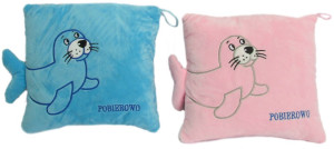 Poduszka Foka Pobierowo 2 kolory - 26cm Różowy - pluszak, maskotka