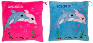 Poduszka Delfin Kołobrzeg 2 kolory - 25cm Niebieski - pluszak, maskotka