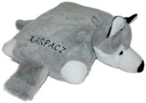 Poduszka Składana Piesek Husky Karpacz - 34cm - pluszak, maskotka