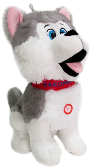 Piesek Husky Siedzący Zakopane (Głos) - 34cm - pluszak, maskotka