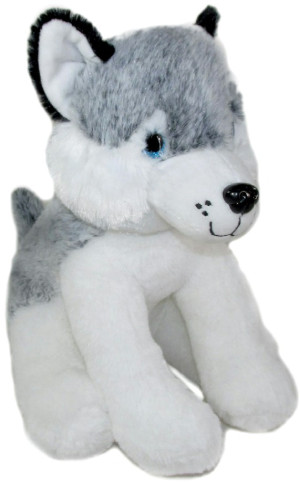 Piesek Husky Siedzący (Głos) - 24cm - pluszak, maskotka