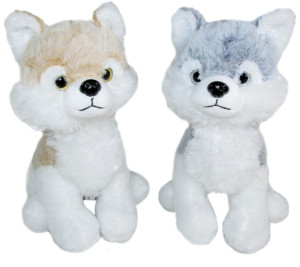 Piesek Husky 2 kolory - 50cm Dowolny / Mix - pluszak, maskotka