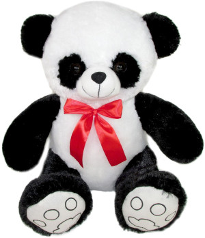 Miś Panda z kokardą - 40cm - pluszak, maskotka
