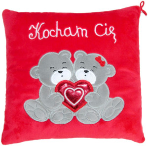 Poduszka Misie Kocham Cię Miś - 25cm - pluszak, maskotka