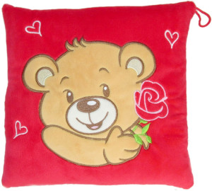 Poduszka Miś z różą - 25cm - pluszak, maskotka