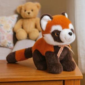 Miś Panda Czerwona Realistyczna - 20cm - pluszak, maskotka