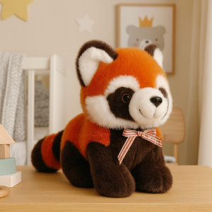 Miś Panda Czerwona Realistyczna - 25cm - pluszak, maskotka