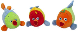 Rybka 3 kolory Ryba - 25cm Czerwony - pluszak, maskotka