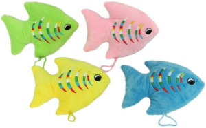 Ryba 4 kolory Rybka - 18cm Żółty - pluszak, maskotka