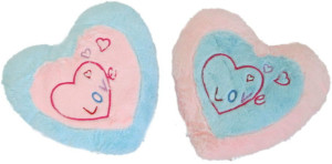 Poduszka Serce Love 2 kolory - 25cm Różowy - pluszak, maskotka