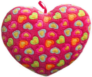 Poduszka Serce Love Różowa - 37cm - pluszak, maskotka