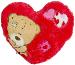 Poduszka Serce Miś Love - 20cm - pluszak, maskotka