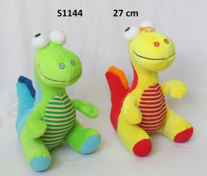 Smok Dinozaur 2 kolory - 27cm Żółty - pluszak, maskotka