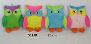 Sowa 4 kolory Poduszka - 25cm Zielony - pluszak, maskotka