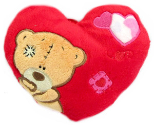 Poduszka serce miś Love - 15cm - pluszak, maskotka