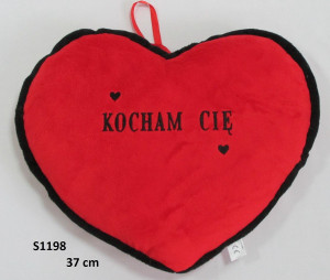 Poduszka Serce Kocham Cię - 37cm - pluszak, maskotka