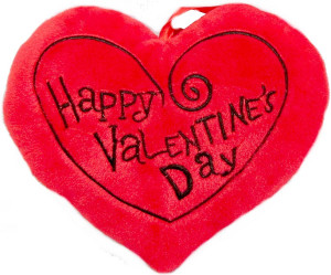 Poduszka Serce Happy Valentine's Day - 20cm - pluszak, maskotka