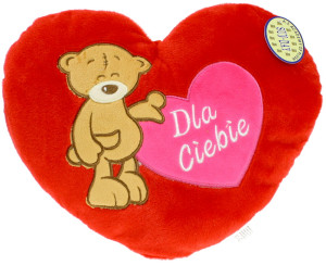 Poduszka Serce Dla Ciebie Miś - 30cm - pluszak, maskotka