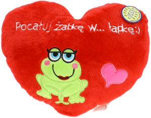 Poduszka Żaba Serce Kocham Cię Żabka - 30cm - pluszak, maskotka