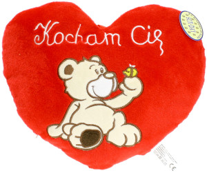 Poduszka Serce Kocham Cię Miś - 30cm - pluszak, maskotka