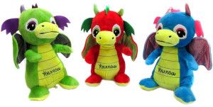 Smok Dinozaur 3 kolory Kraków - 15cm Czerwony - pluszak, maskotka