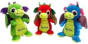 Smok Dinozaur 3 kolory Kraków - 20cm Czerwony - pluszak, maskotka