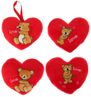 Poduszka Serce Miś Love 4 wzory - 15cm Model 3 - pluszak, maskotka