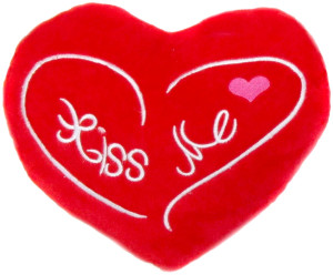 Poduszka Serce Kiss Me - 15cm - pluszak, maskotka