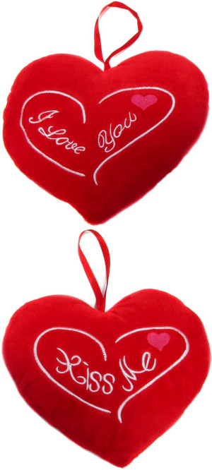 Poduszka Serce Kiss Me - 20cm - pluszak, maskotka