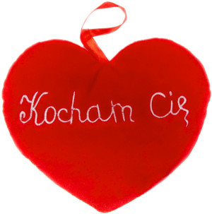 Poduszka Serce Kocham Cię - 25cm - pluszak, maskotka