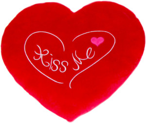 Poduszka serce Kiss Me - 48cm - pluszak, maskotka