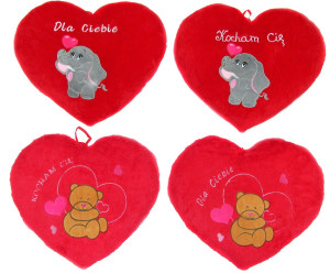 Poduszka Serce Słonik Miś Słoń 4 wzory Love - 57cm Dowolny / Mix - pluszak, maskotka