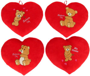 Poduszka Serce Miś Love 4 wzory - 57cm Model 4 - pluszak, maskotka