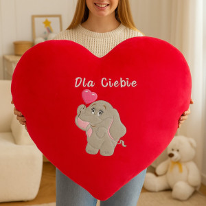 Poduszka Serce Gigant Słoń Dla Ciebie Słonik - 80cm - pluszak, maskotka