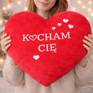 Poduszka Serce Gigant Kocham Cię - 80cm - pluszak, maskotka