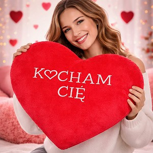 Poduszka Serce Gigant Kocham Cię - 80cm - pluszak, maskotka