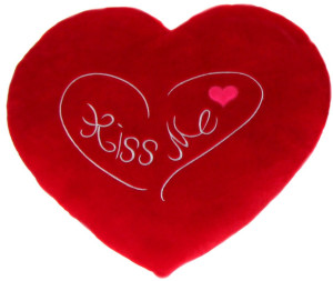Poduszka Serce Kiss Me - 57cm - pluszak, maskotka