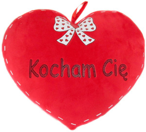 Poduszka Serce Kocham Cię - 57cm - pluszak, maskotka