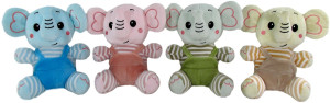 Słoń w ubranku Słonik 4 kolory - 20cm Zielony - pluszak, maskotka