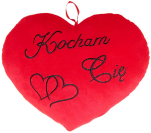 Poduszka Serce Kocham Cię - 25cm - pluszak, maskotka